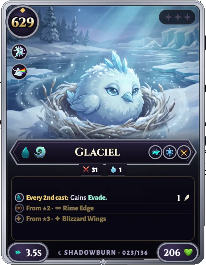 Glaciel ★0, card