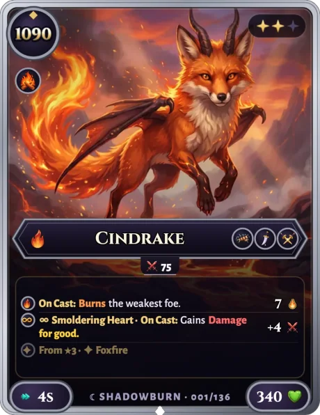 Cindrake, card