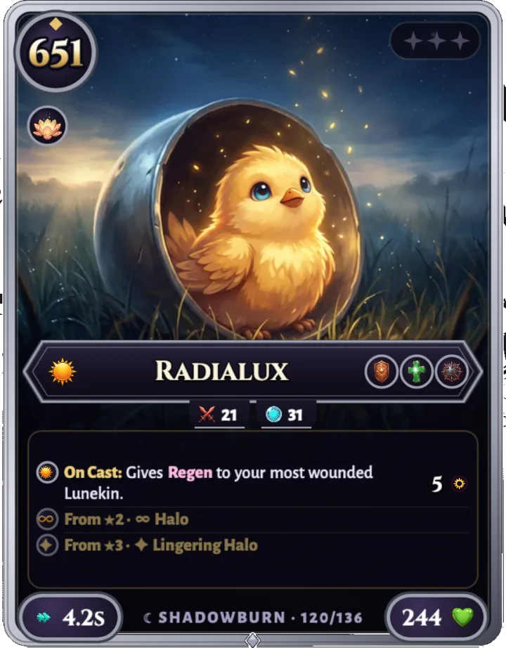 Radialux ★0, carta