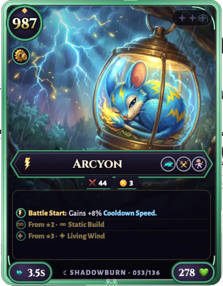 Arcyon ★0, carta