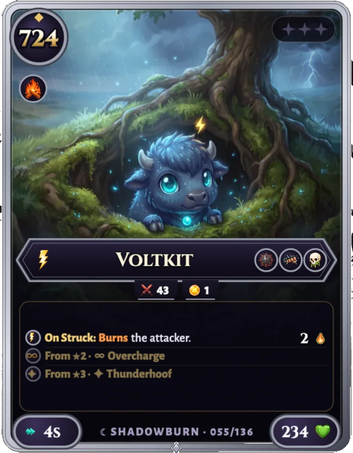 Voltkit ★0, carta